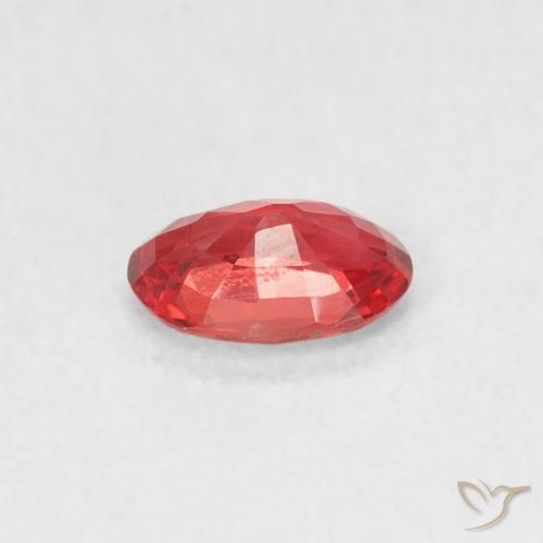 Sapphire Gemstone in 6 x 4 mm (calibrated) Size for Sale, Sapphire Stone in Scarlet Red Color