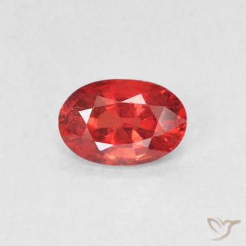 0.66ct Natural Scarlet Red Sapphire, Oval, VVS-VS