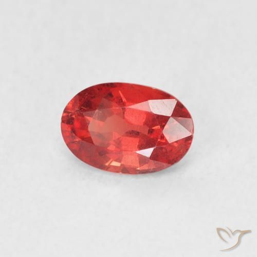 0.66 ct Red Sapphire Stone, Natural Sapphire in Oval Facet Shape for Sale