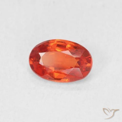 0.64 ct Red Sapphire Stone, Natural Sapphire in Oval Facet Shape for Sale