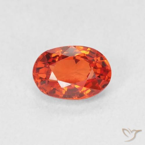 0.76ct Natural Amber Orange Sapphire, Oval, VVS-VS