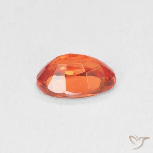 Sapphire Gemstone in 6 x 4 mm (calibrated) Size for Sale, Sapphire Stone in Reddish Orange Color