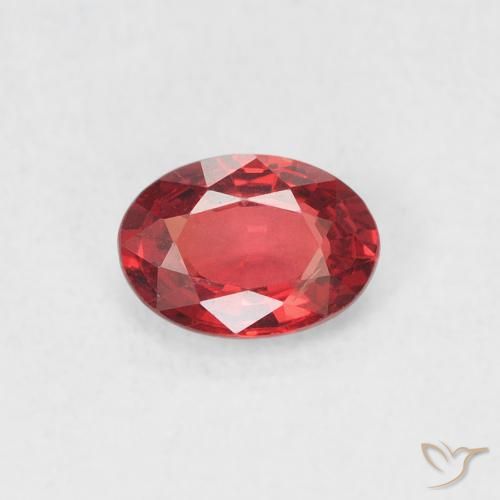 0.55ct Natural Intense Red Sapphire, Oval, VVS-VS