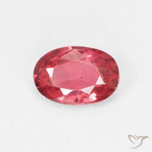 0.47ct Natural Medium Red Sapphire, Oval, VVS-VS