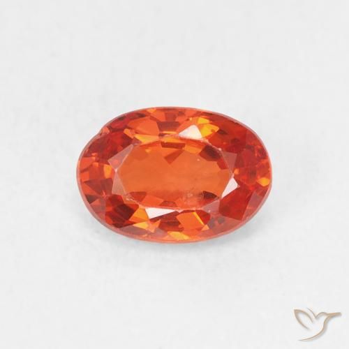 0.69ct Natural Warm Orange Sapphire, Oval, VS