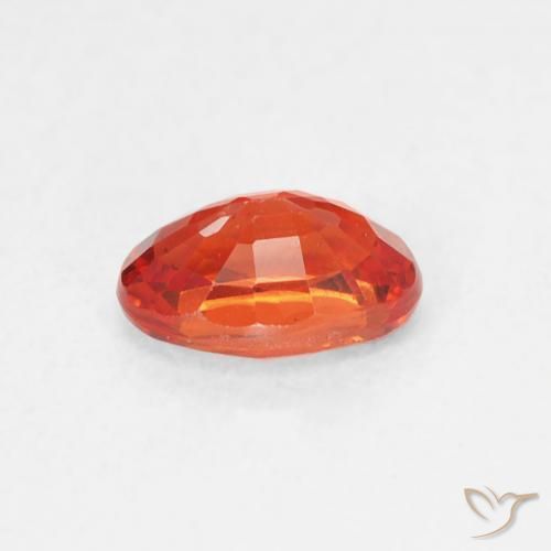 Sapphire Gemstone in 6 x 4 mm (calibrated) Size for Sale, Sapphire Stone in Medium Orange Color