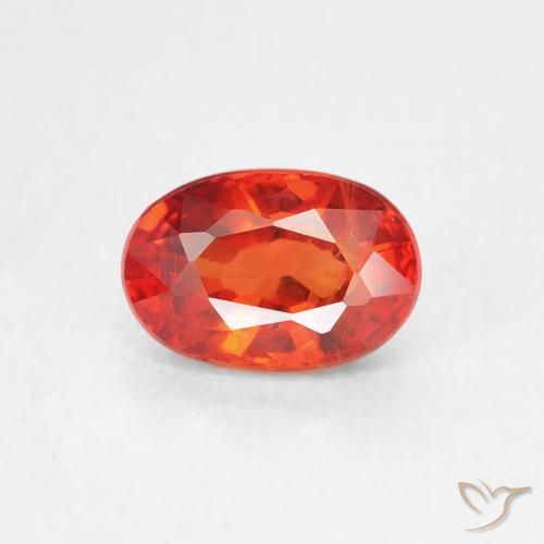 0.83ct Natural Warm Orange Sapphire, Oval, VS
