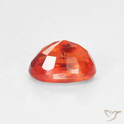 Sapphire Gemstone in 6 x 4 mm (calibrated) Size for Sale, Sapphire Stone in Warm Orange Color