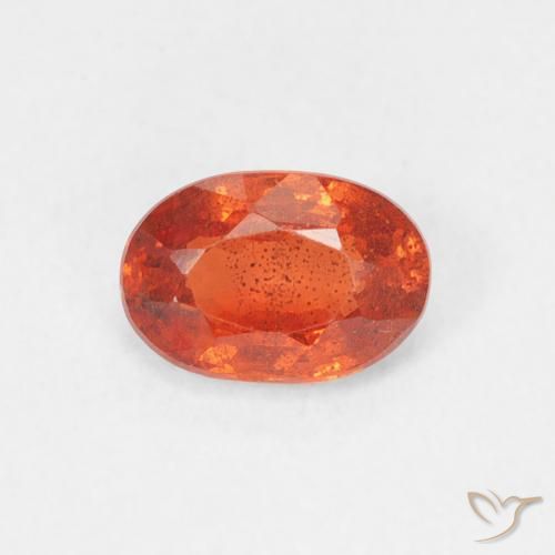 0.70ct Natural Fire Orange Sapphire, Oval, VS