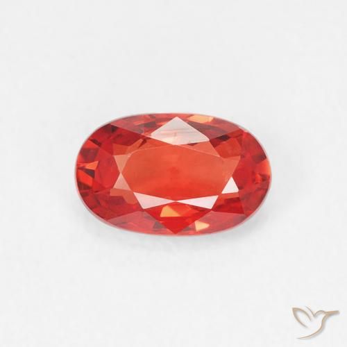 0.61ct Natural Bright Crimson Red Sapphire, Oval, VS