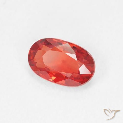 0.61 ct Red Sapphire Stone, Natural Sapphire in Oval Facet Shape for Sale