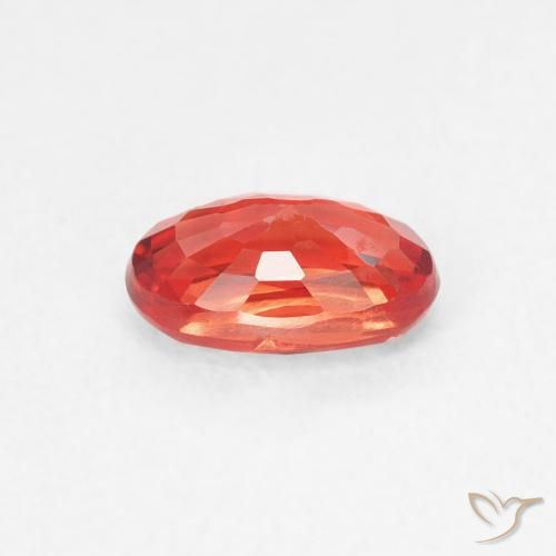 Sapphire Gemstone in 6 x 3.8 mm Size for Sale, Sapphire Stone in Bright Crimson Red Color