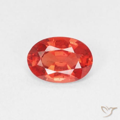 0.54ct Natural Medium Red Sapphire, Oval, VS