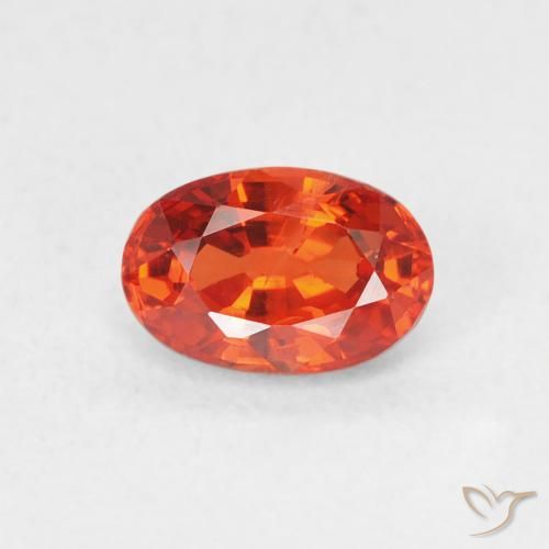 0.72ct Natural Fire Orange Sapphire, Oval, VS