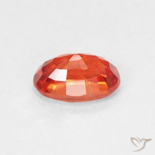 Sapphire Gemstone in 6 x 4 mm (calibrated) Size for Sale, Sapphire Stone in Fire Orange Color
