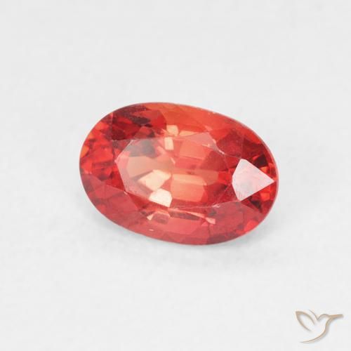 0.73 ct Red Sapphire Stone, Natural Sapphire in Oval Facet Shape for Sale