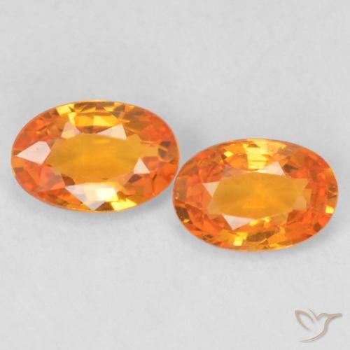 1.12ctw Natural Bright Orange Sapphire, Oval, VVS-VS