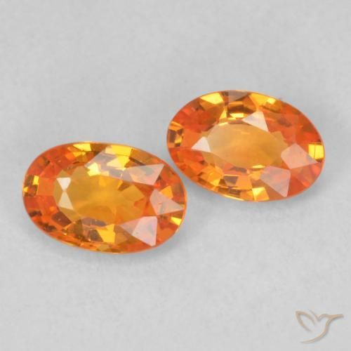 Best Loose Orange Sapphires for a pair of Earrings