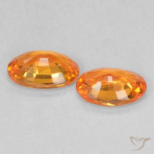 Best Loose Orange Sapphires for a pair of Earrings
