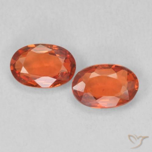 1.20ctw Natural Fire Orange Sapphire, Oval, VS