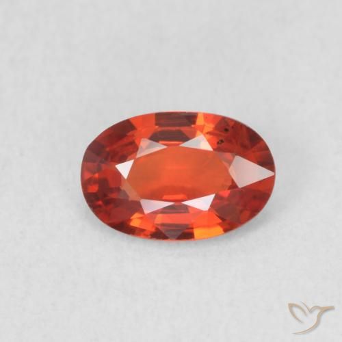 0.52ct Natural Medium Red Sapphire, Oval, VVS-VS