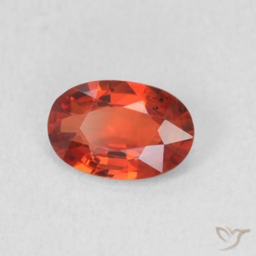 0.52 ct Red Sapphire Stone, Natural Sapphire in Oval Facet Shape for Sale