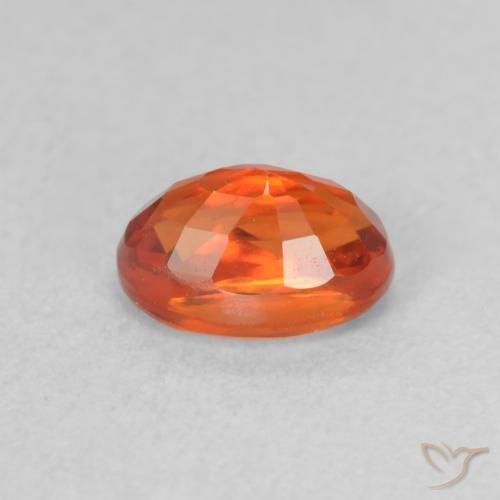 Sapphire Gemstone in 6 x 4 mm (calibrated) Size for Sale, Sapphire Stone in Reddish Orange Color