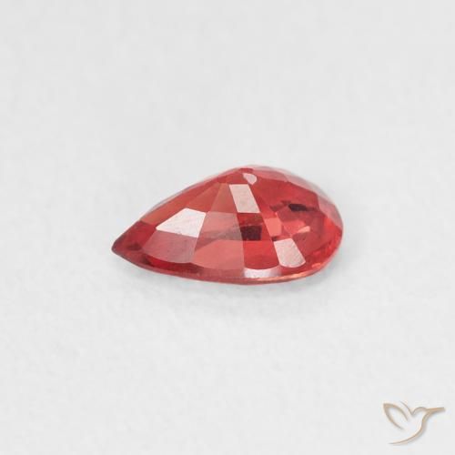 Sapphire Gemstone in 6 x 4 mm (calibrated) Size for Sale, Sapphire Stone in Scarlet Red Color