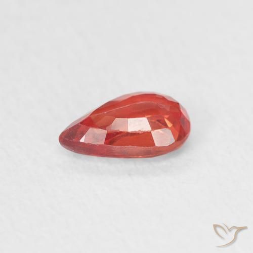 Sapphire Gemstone in 5.8 x 3.8 mm Size for Sale, Sapphire Stone in Medium Red Color