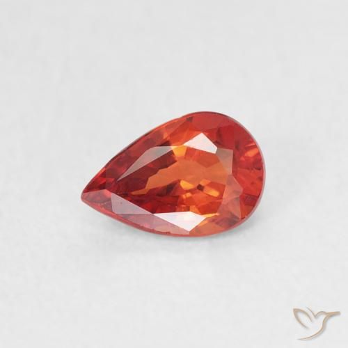 0.51ct Natural Intense Red Sapphire, Pear Shape, VVS-VS