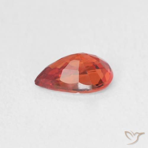 Sapphire Gemstone in 6 x 4 mm (calibrated) Size for Sale, Sapphire Stone in Intense Red Color