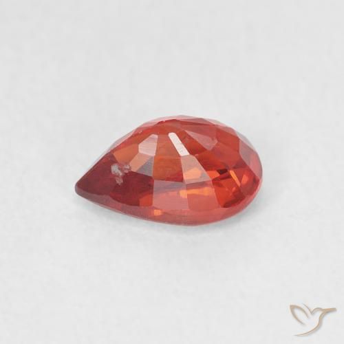 Sapphire Gemstone in 6.1 x 4.2 mm Size for Sale, Sapphire Stone in Fire Red Color