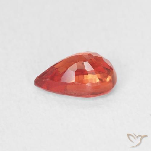 Sapphire Gemstone in 6 x 4 mm (calibrated) Size for Sale, Sapphire Stone in Warm Orange Color