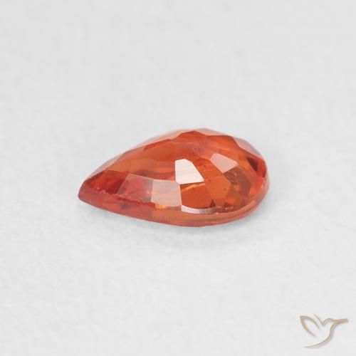 Sapphire Gemstone in 6 x 4 mm (calibrated) Size for Sale, Sapphire Stone in Medium Orange Color