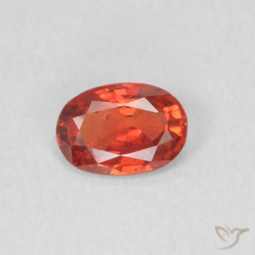 0.48ct Natural Medium Red Sapphire, Oval, VS