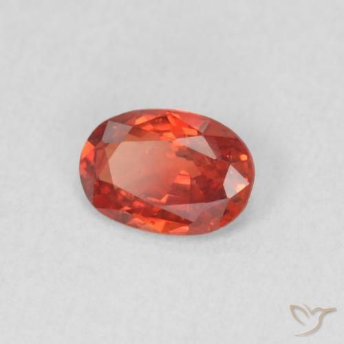 0.48 ct Red Sapphire Stone, Natural Sapphire in Oval Facet Shape for Sale