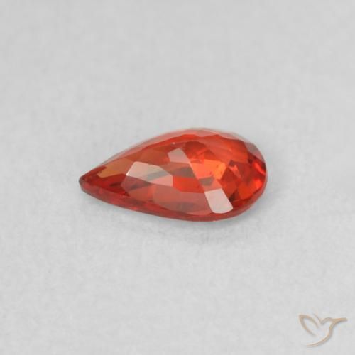 Sapphire Gemstone in 6 x 4 mm (calibrated) Size for Sale, Sapphire Stone in Bright Red Color