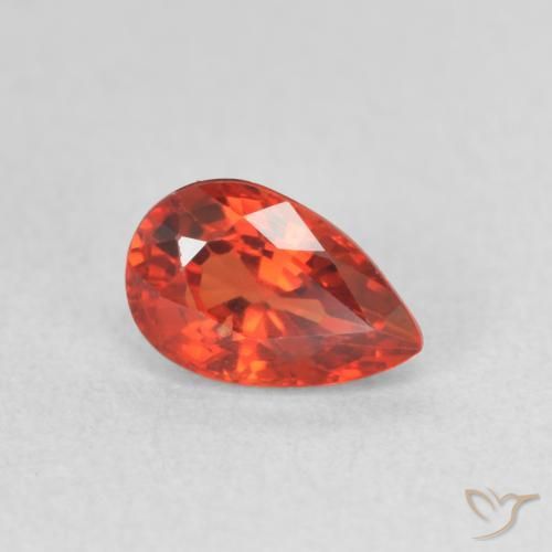 0.73 ct Red Sapphire Stone, Natural Sapphire in Pear Facet Shape for Sale