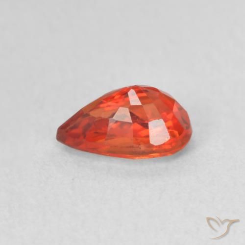 Sapphire Gemstone in 6.3 x 4.1 mm Size for Sale, Sapphire Stone in Intense Red Color