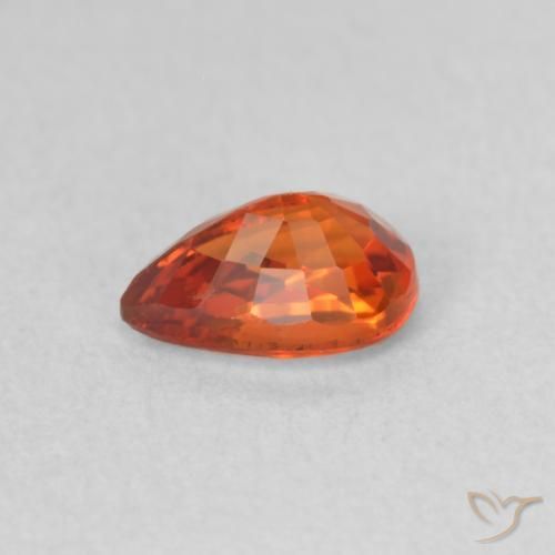 Sapphire Gemstone in 6 x 4 mm (calibrated) Size for Sale, Sapphire Stone in Reddish Orange Color