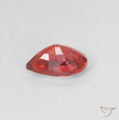 Sapphire Gemstone in 6 x 4 mm (calibrated) Size for Sale, Sapphire Stone in Intense Red Color