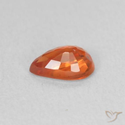 Sapphire Gemstone in 6 x 4 mm (calibrated) Size for Sale, Sapphire Stone in Medium Orange Color