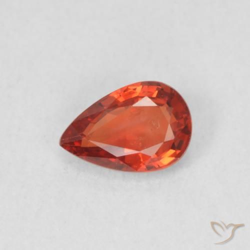 0.55ct Natural Intense Red Sapphire, Pear Shape, VS