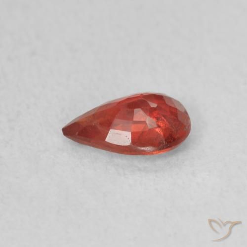 Sapphire Gemstone in 6 x 4 mm (calibrated) Size for Sale, Sapphire Stone in Bright Crimson Red Color