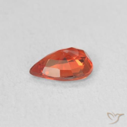 Sapphire Gemstone in 5.7 x 4 mm Size for Sale, Sapphire Stone in Bright Crimson Red Color