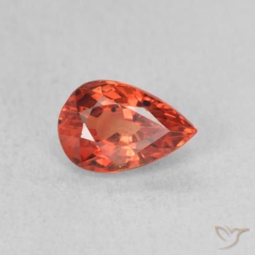 0.66 ct Red Sapphire Stone, Natural Sapphire in Pear Facet Shape for Sale
