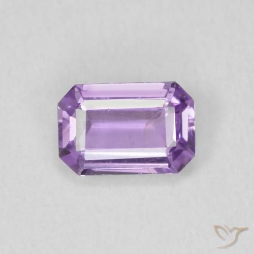 0.68ct Natural Light Pinkish Violet Sapphire, Emerald Cut, VS