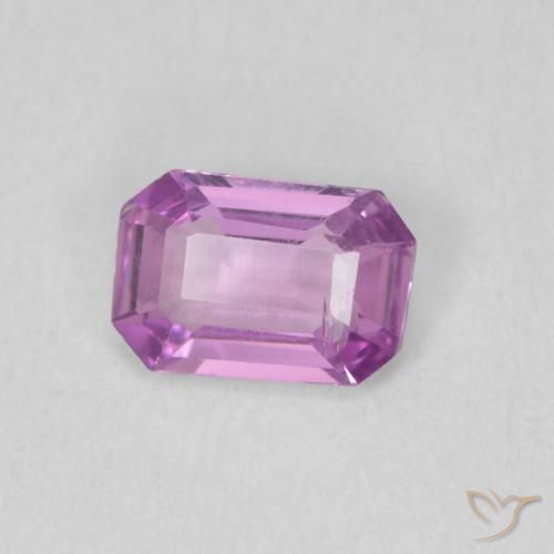 0.59 ct Purple Sapphire Stone, Natural Sapphire in Octagon Step Cut Shape for Sale