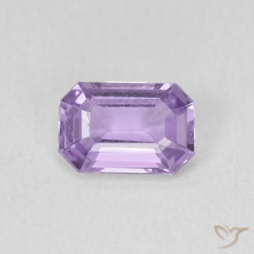 0.69ct Natural Light Violet Sapphire, Emerald Cut, VVS