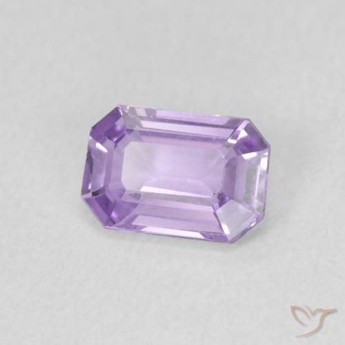 0.69 ct Violet Sapphire Stone, Natural Sapphire in Octagon Step Cut Shape for Sale
